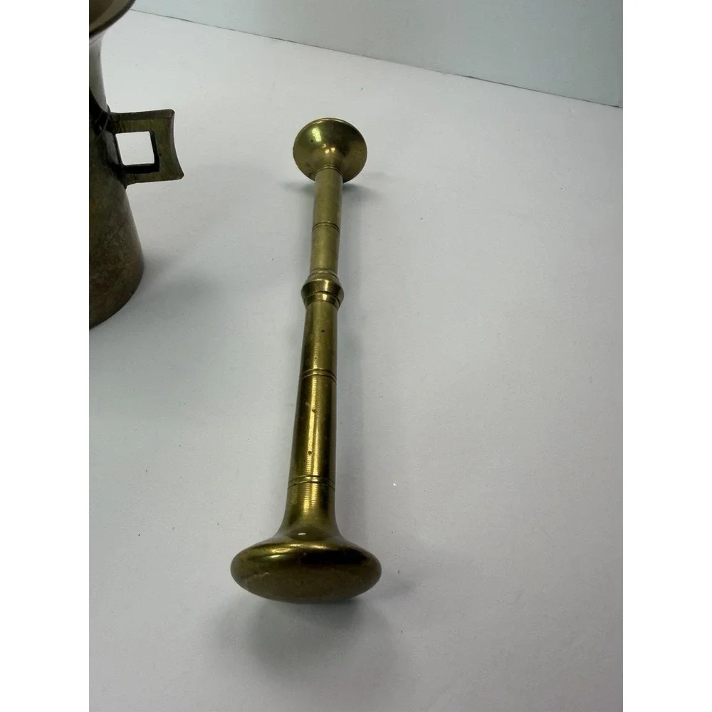Vintage Heavy Brass Apothecary‎ Pharmacy Mortar And Pestle Pharmacy 4.5